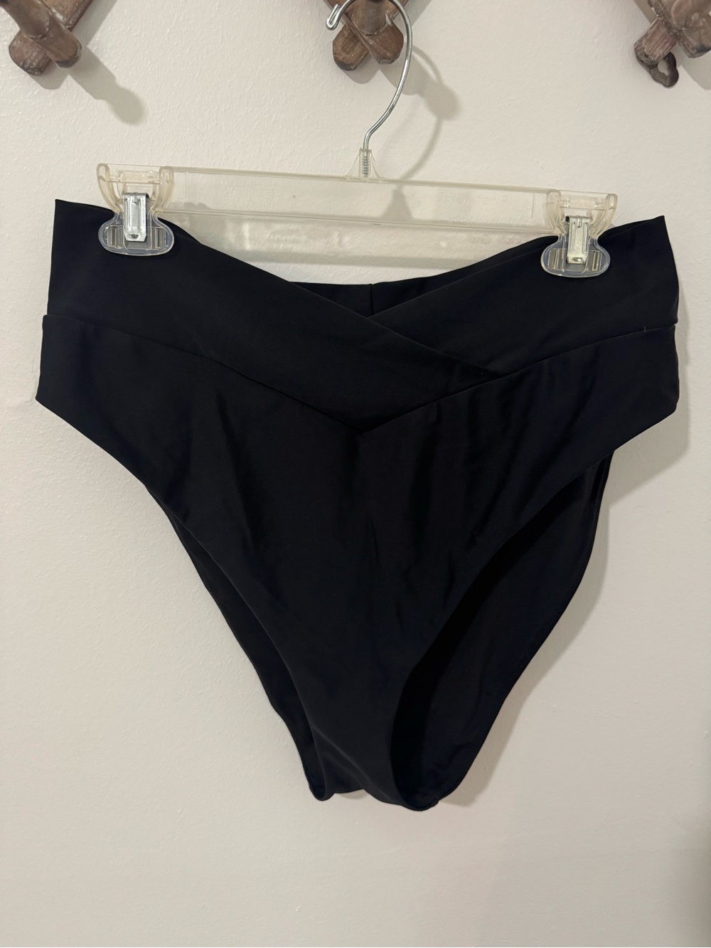 Aerie High-Waist Black V-Front Bikini Bottom